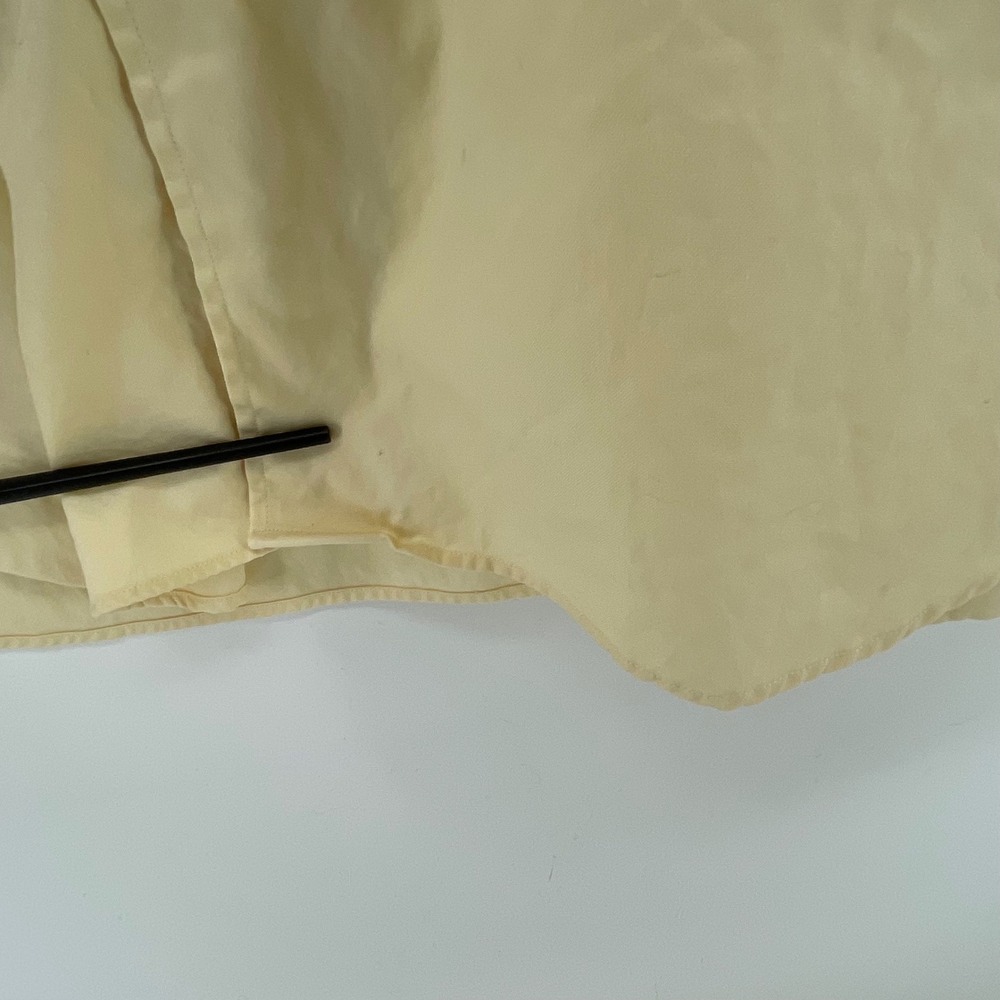 Nautica Mens Yellow 2 Ply Cotton Button Down Shirt Size 17 34/35 Long Sleeve - Picture 9 of 13